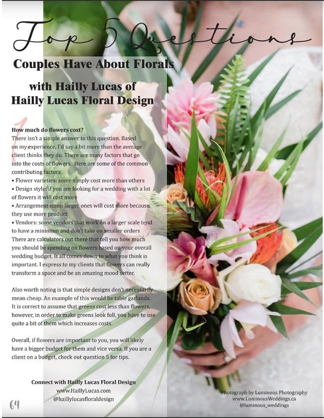 HLFD featured in details wedding magazine